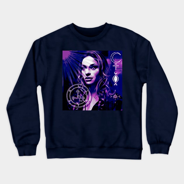 Godess Lillith Crewneck Sweatshirt by Erik Morningstar 